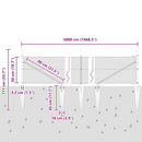 vidaXL Kerítés oszlopokkal Szürke 0.5 x 50 m PVC-bevonatos acél