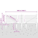 vidaXL Kerítés oszlopokkal Szürke 0.5 x 50 m PVC-bevonatos acél