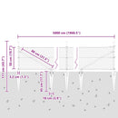 vidaXL Kerítés oszlopokkal Szürke 0.5 x 50 m PVC-bevonatos acél