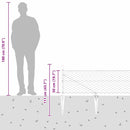 vidaXL Kerítés oszlopokkal Szürke 0.5 x 50 m PVC-bevonatos acél