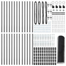 vidaXL Kerítés oszlopokkal Szürke 0.6 x 50 m PVC-bevonatos acél