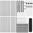 vidaXL Kerítés oszlopokkal Szürke 0.6 x 50 m PVC-bevonatos acél