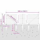 vidaXL Kerítés oszlopokkal Szürke 0.6 x 50 m PVC-bevonatos acél