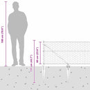 vidaXL Kerítés oszlopokkal Szürke 0.6 x 50 m PVC-bevonatos acél