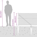 vidaXL Kerítés oszlopokkal Szürke 0.8 x 50 m PVC-bevonatos acél