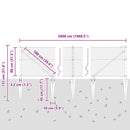 vidaXL Kerítés oszlopokkal Szürke 0.8 x 50 m PVC-bevonatos acél