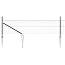 vidaXL Hatszögletű kerítés oszlopokkal 50 x 0,8 m PVC-bevonatos acél