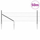 vidaXL Hatszögletű kerítés oszlopokkal 50 x 0,8 m PVC-bevonatos acél