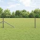 vidaXL Hatszögletű kerítés oszlopokkal 50 x 0,8 m PVC-bevonatos acél