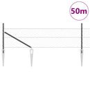 vidaXL Hatszögletű kerítés oszlopokkal 50 x 0,8 m PVC-bevonatos acél