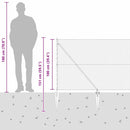 vidaXL Kerítés oszlopokkal Szürke 1 x 50 m PVC-bevonatos acél