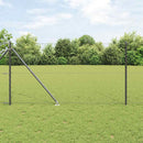vidaXL Hatszögletű kerítés oszlopokkal 50 x 1 m PVC-bevonatos acél