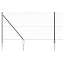 vidaXL Hatszögletű kerítés oszlopokkal 50 x 1 m PVC-bevonatos acél
