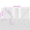 vidaXL Kerítés oszlopokkal Szürke 1.2 x 50 m PVC-bevonatos acél