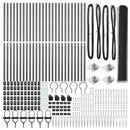 vidaXL Hatszögletű kerítés oszlopokkal 50 x 1,2 m PVC-bevonatos acél