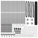 vidaXL Kerítés oszlopokkal Szürke 1.2 x 50 m PVC-bevonatos acél