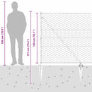vidaXL Kerítés oszlopokkal Szürke 1.4 x 50 m PVC-bevonatos acél