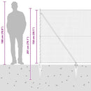 vidaXL Kerítés oszlopokkal Szürke 1.5 x 50 m PVC-bevonatos acél