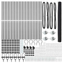 vidaXL Kerítés oszlopokkal Szürke 1.5 x 50 m PVC-bevonatos acél