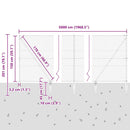 vidaXL Kerítés oszlopokkal Szürke 1.5 x 50 m PVC-bevonatos acél