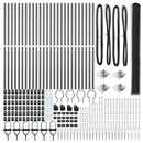 vidaXL Hatszögletű kerítés oszlopokkal 50 x 1,6 m PVC-bevonatos acél