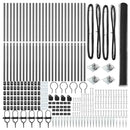 vidaXL Kerítés oszlopokkal Szürke 1.6 x 50 m PVC-bevonatos acél