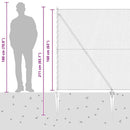 vidaXL Kerítés oszlopokkal Szürke 1.6 x 50 m PVC-bevonatos acél