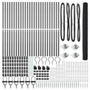 vidaXL Hatszögletű kerítés oszlopokkal 50 x 1,6 m PVC-bevonatos acél