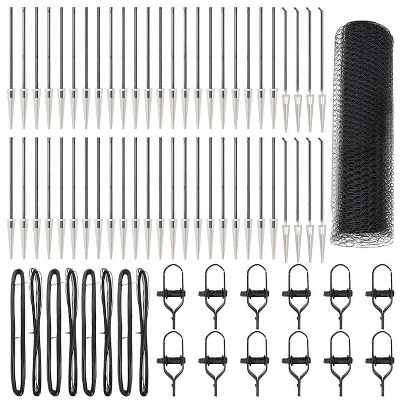 vidaXL Kerítés oszlopokkal Szürke 0.4 x 100 m PVC-bevonatos acél