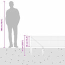 vidaXL Kerítés oszlopokkal Szürke 0.4 x 100 m PVC-bevonatos acél