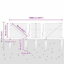 vidaXL Kerítés oszlopokkal Szürke 0.4 x 100 m PVC-bevonatos acél