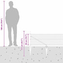 vidaXL Hatszögletű kerítés oszlopokkal 100 x 0,5 m PVC-bevonatos acél