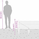 vidaXL Kerítés oszlopokkal Szürke 0.5 x 100 m PVC-bevonatos acél