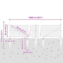 vidaXL Kerítés oszlopokkal Szürke 0.5 x 100 m PVC-bevonatos acél