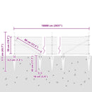 vidaXL Kerítés oszlopokkal Szürke 0.5 x 100 m PVC-bevonatos acél