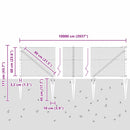 vidaXL Kerítés oszlopokkal Szürke 0.6 x 100 m PVC-bevonatos acél