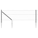 vidaXL Kerítés oszlopokkal Szürke 0.6 x 100 m PVC-bevonatos acél