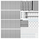 vidaXL Kerítés oszlopokkal Szürke 1.2 x 100 m PVC-bevonatos acél