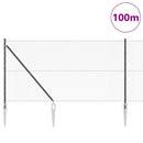 vidaXL Hatszögletű kerítés oszlopokkal 100 x 1,2 m PVC-bevonatos acél