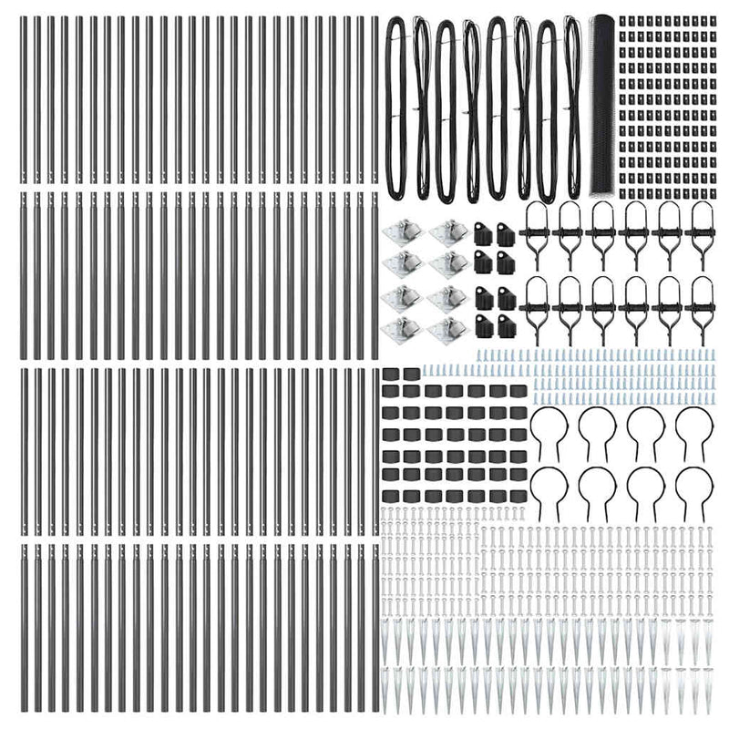 vidaXL Kerítés oszlopokkal Szürke 1.2 x 100 m PVC-bevonatos acél
