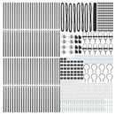 vidaXL Kerítés oszlopokkal Szürke 1.2 x 100 m PVC-bevonatos acél