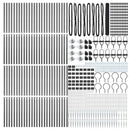 vidaXL Hatszögletű kerítés oszlopokkal 100 x 1,2 m PVC-bevonatos acél