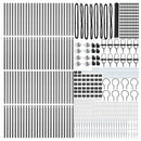 vidaXL Hatszögletű kerítés oszlopokkal 100 x 1,4 m PVC-bevonatos acél