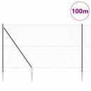 vidaXL Hatszögletű kerítés oszlopokkal 100 x 1,5 m PVC-bevonatos acél
