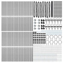 vidaXL Kerítés oszlopokkal Szürke 1.5 x 100 m PVC-bevonatos acél