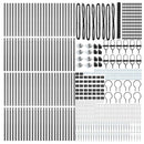 vidaXL Kerítés oszlopokkal Szürke 1.6 x 100 m PVC-bevonatos acél