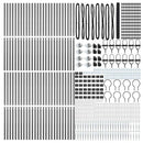 vidaXL Hatszögletű kerítés oszlopokkal 100 x 1,6 m PVC-bevonatos acél