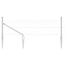 vidaXL Kerítés oszlopokkal Ezüst 0.5 x 10 m PVC-bevonatos acél