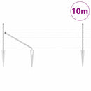 vidaXL Kerítés oszlopokkal Ezüst 0.5 x 10 m PVC-bevonatos acél