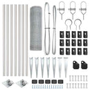 vidaXL Kerítés oszlopokkal Ezüst 0,6 x 10 m PVC-bevonatos acél